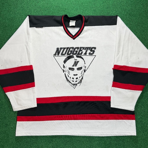 Vintage 90s Nuggets Jason Mask Mens XXL Hockey Jersey Made in USA